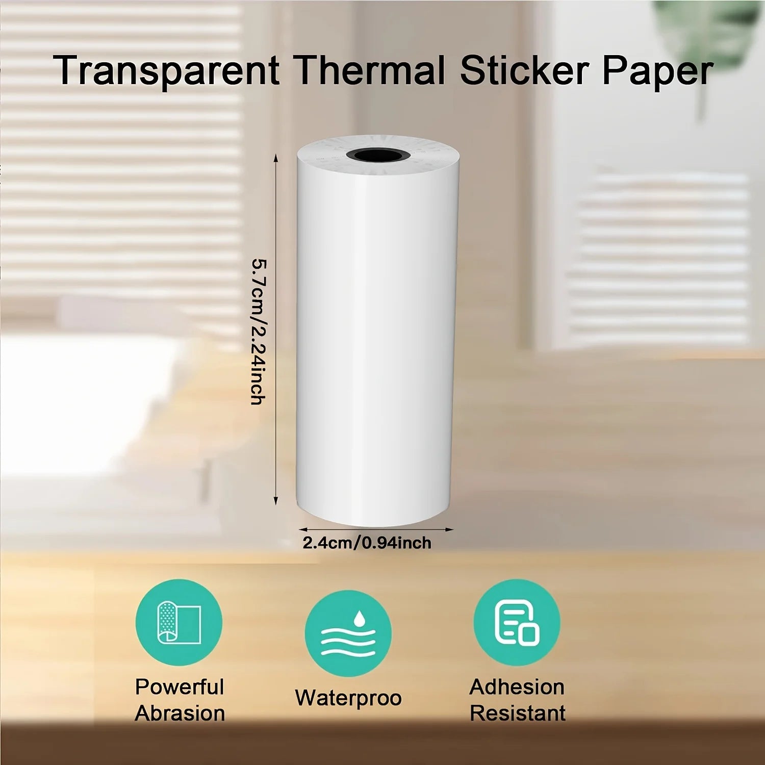 2 High Quality Rolls Transparent Sticker Paper